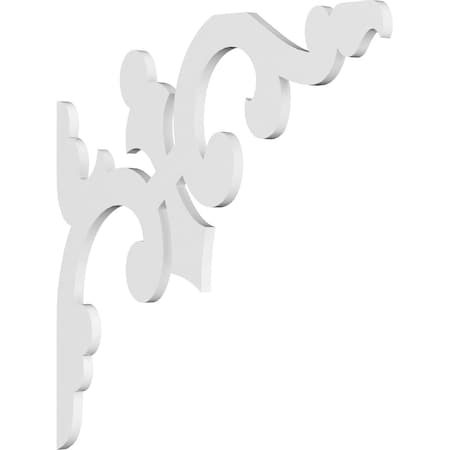 Ekena Millwork Milton Architectural Grade PVC Bracket, 5/8"W X 20"D X 20"H BKTP01X20X20MI